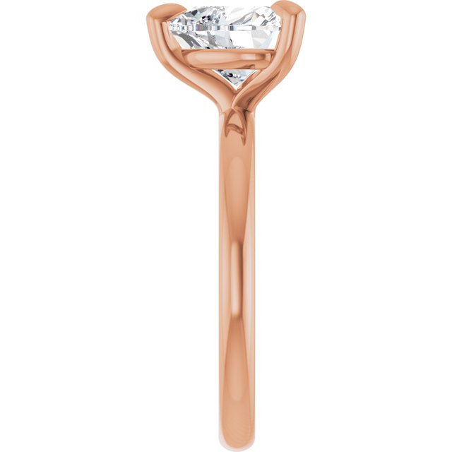 MIA Solitaire Heart Engagement Ring - 18K Rose Gold - View 4