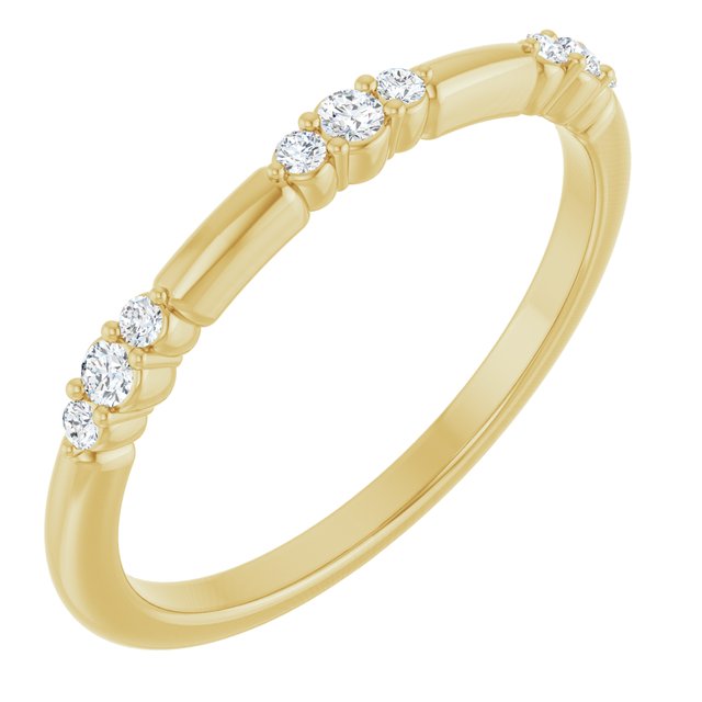 10K Yellow Gold Lab-Grown Diamond 1.7 mm 10K Yellow 1/8 CTW Lab-Grown Diamond Stackable Ring Jewelry