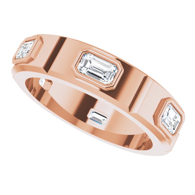 Achilles Engagement Ring - 10ct Rose Gold - Diamond Spread 1