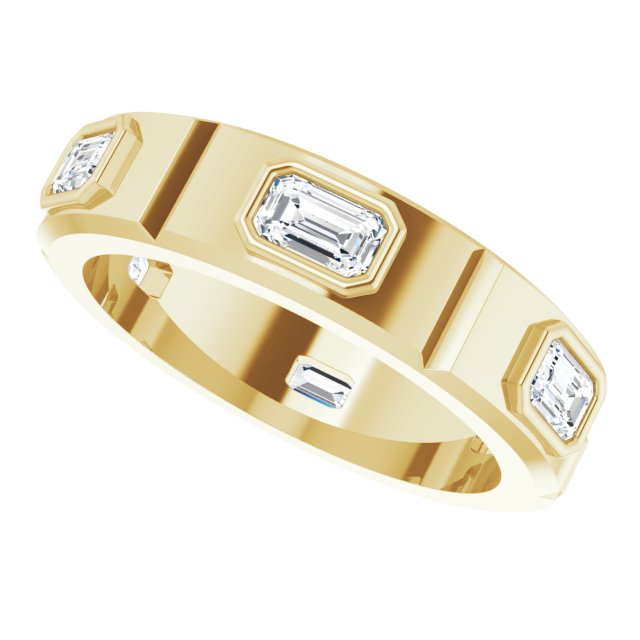 Achilles Engagement Ring - 10ct Yellow Gold - Diamond Spread 1