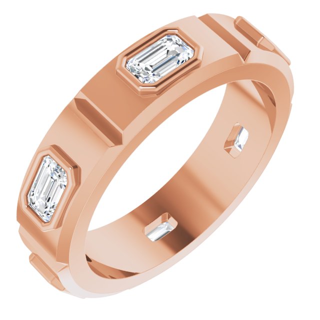 Achilles Engagement Ring - 18ct Rose Gold - Diamond Spread 1