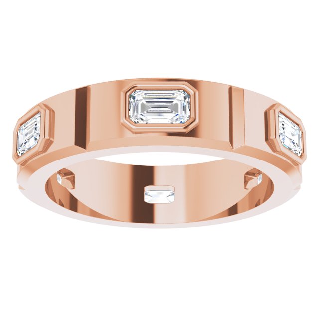 Achilles Engagement Ring - 10ct Rose Gold - Diamond Spread 1