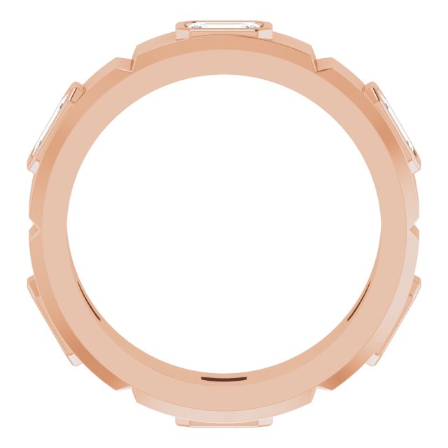 Achilles Engagement Ring - 10ct Rose Gold - Diamond Spread 1