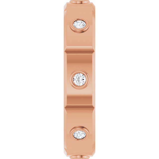 Achilles Engagement Ring - 10ct Rose Gold - Diamond Spread 1