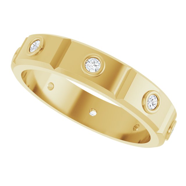 Achilles Engagement Ring - 10ct Yellow Gold - Diamond Spread 1