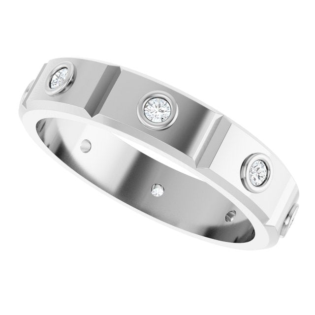 Achilles Engagement Ring - 10ct White Gold - Diamond Spread 1