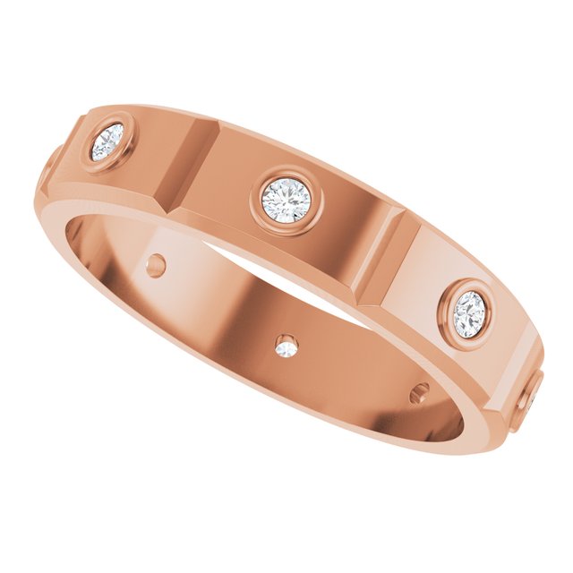 Achilles Engagement Ring - 10ct Rose Gold - Diamond Spread 1