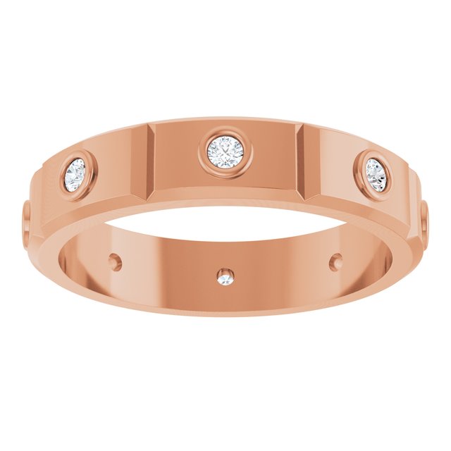 Achilles Engagement Ring - 10ct Rose Gold - Diamond Spread 1