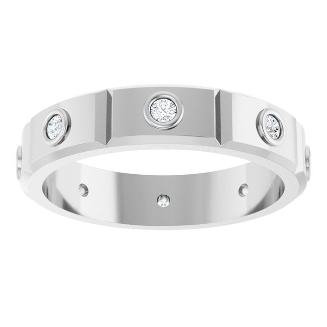 Achilles Engagement Ring - 10ct White Gold - Diamond Spread 1