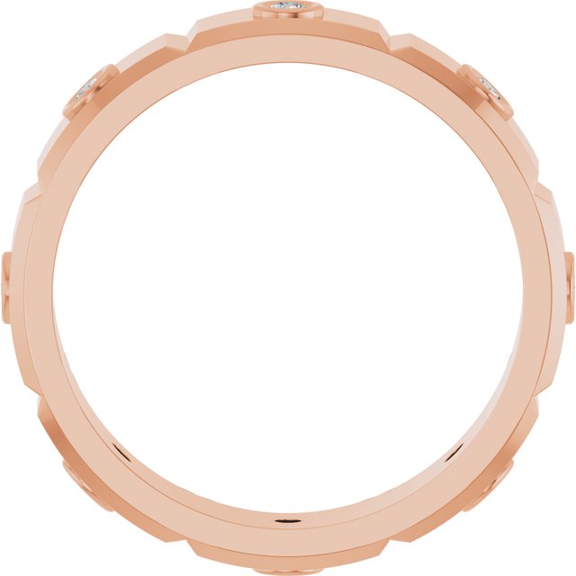 Achilles Engagement Ring - 10ct Rose Gold - Diamond Spread 1