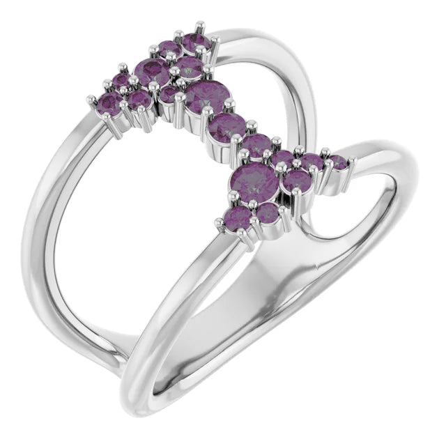 10K Yellow 1/3 CTW Lab-Grown Diamond Negative Space Ring