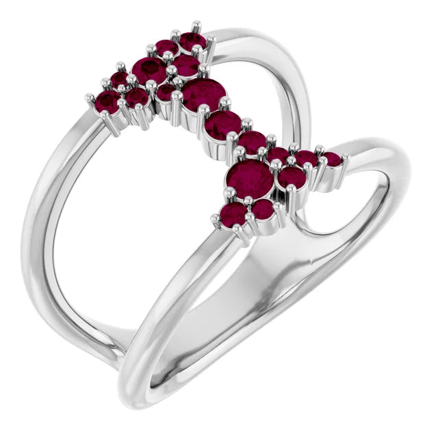 10K Yellow 1/3 CTW Lab-Grown Diamond Negative Space Ring