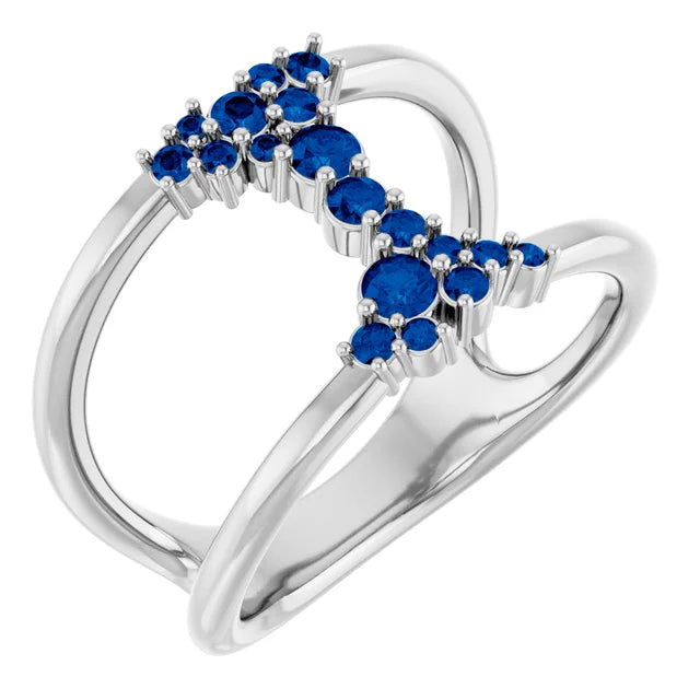 10K Yellow 1/3 CTW Lab-Grown Diamond Negative Space Ring