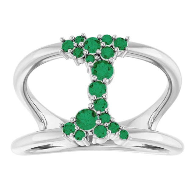 10K Yellow 1/3 CTW Lab-Grown Diamond Negative Space Ring