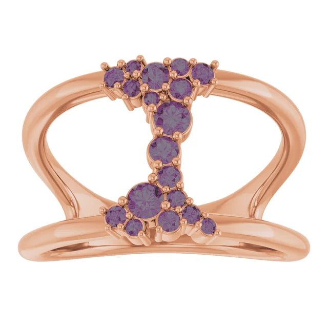 10K Yellow 1/3 CTW Lab-Grown Diamond Negative Space Ring