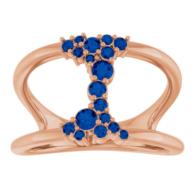 10K Yellow 1/3 CTW Lab-Grown Diamond Negative Space Ring