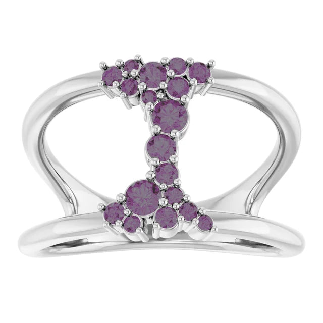 10K Yellow 1/3 CTW Lab-Grown Diamond Negative Space Ring