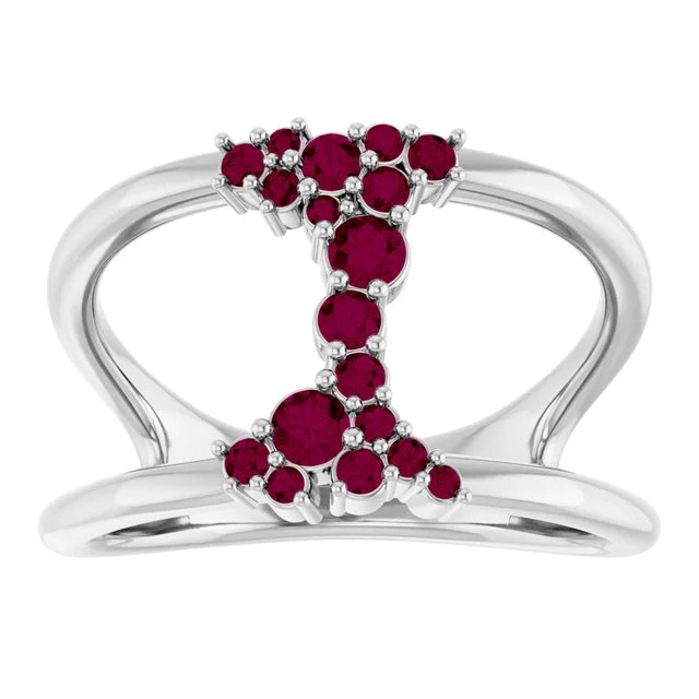 10K Yellow 1/3 CTW Lab-Grown Diamond Negative Space Ring