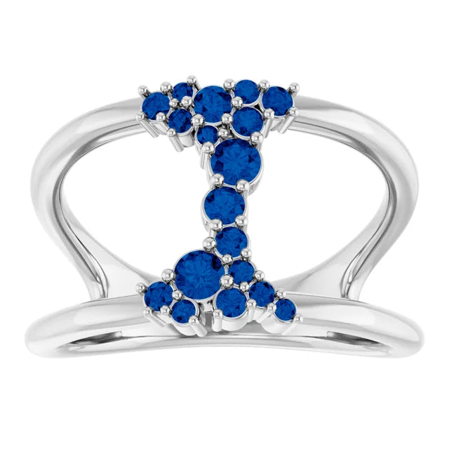 10K Yellow 1/3 CTW Lab-Grown Diamond Negative Space Ring