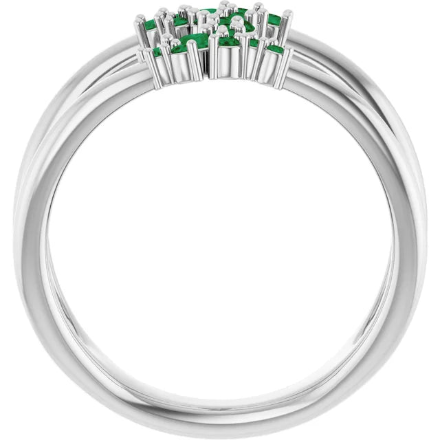 10K Yellow 1/3 CTW Lab-Grown Diamond Negative Space Ring