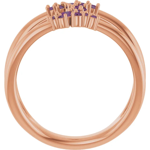 10K Yellow 1/3 CTW Lab-Grown Diamond Negative Space Ring