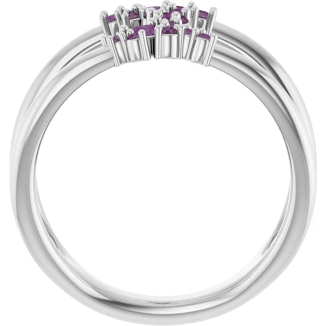 10K Yellow 1/3 CTW Lab-Grown Diamond Negative Space Ring