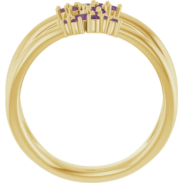 10K Yellow 1/3 CTW Lab-Grown Diamond Negative Space Ring