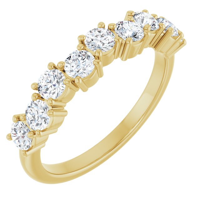 10K Yellow Gold Lab-Grown Diamond 3 mm TEMPEST Round 9/10 CTW Lab-Grown Diamond Anniversary Band Jewelry