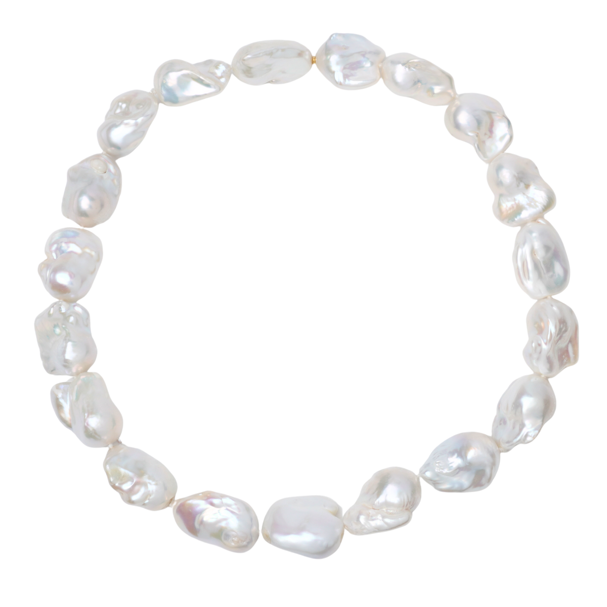 Baroque Pearl Necklace with 18ct Yellow Gold Invisible Twist Clasp