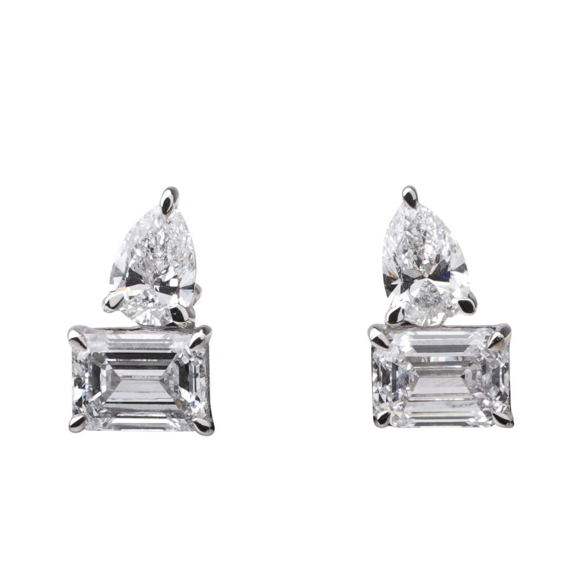 ET TOI MOI 10ct White gold Lab Grown Diamond Earrings