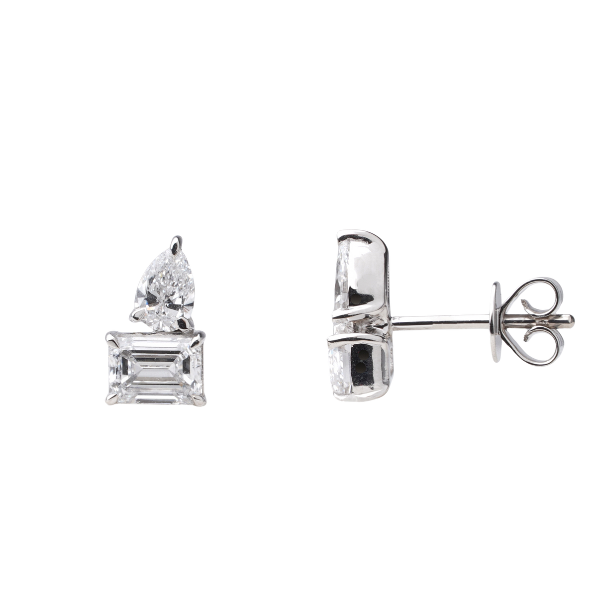 ET TOI MOI 10ct White gold Lab Grown Diamond Earrings