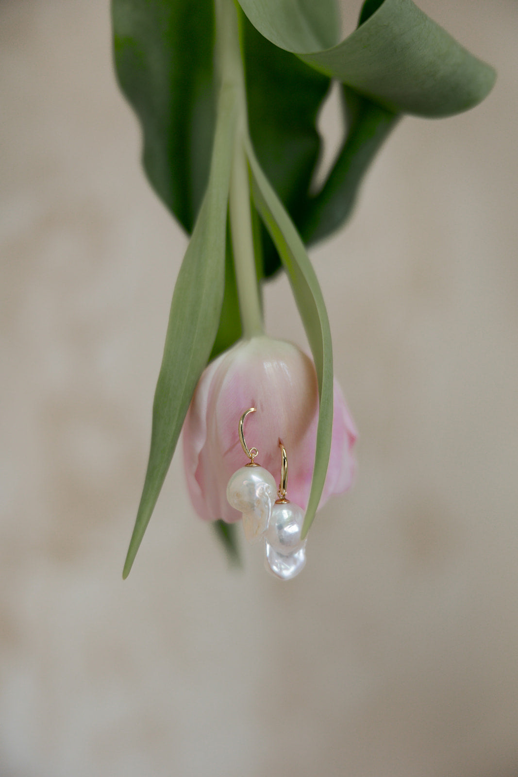 Lumi Baroque Pearl Drop Hook Earrings