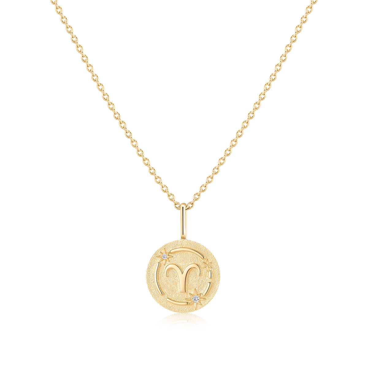 Aries Zodiac Pendant 9ct Yellow Gold