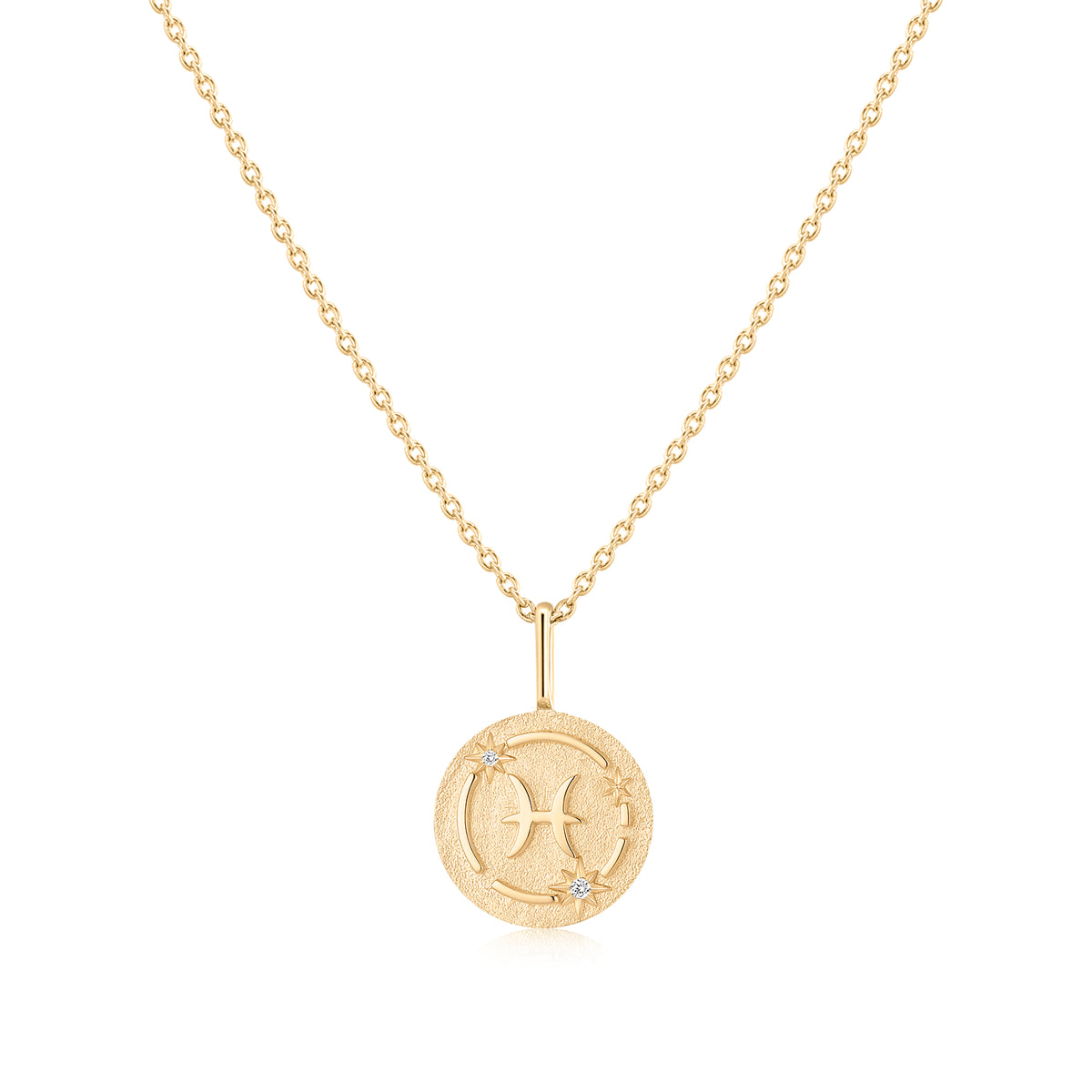 Gemini Zodiac Pendant 9ct Yellow Gold