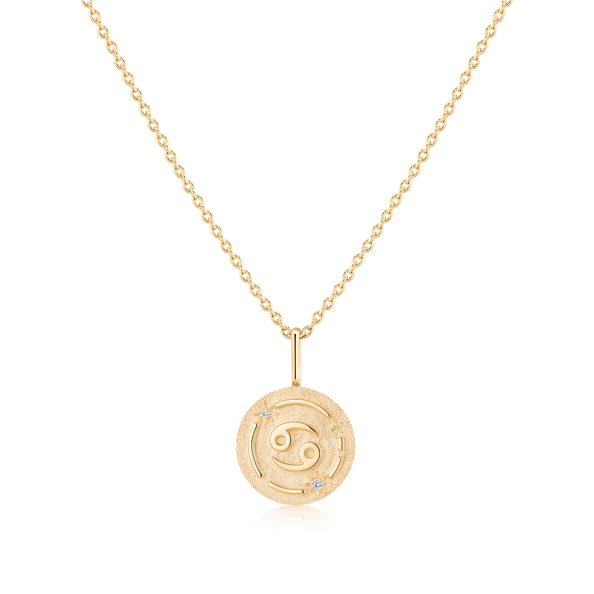 Pisces Zodiac Pendant 9ct Yellow Gold