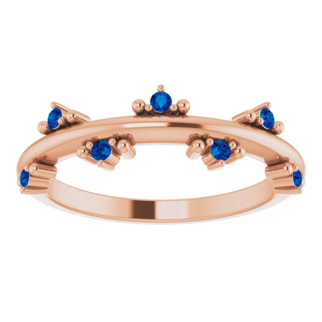 Lab-Grown Diamond ZIG-ZAG Diamond or Gemstone bead set Ring Jewelry