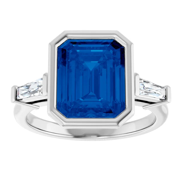 MILANIA - Emerald Cut and Tapered Baguette Ring