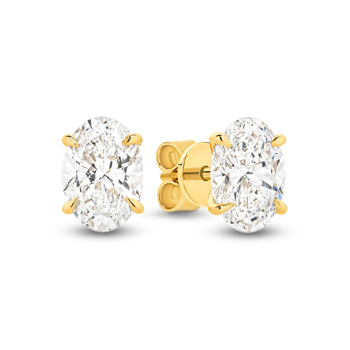 2.00ct Oval Cut Lab-Grown Diamond Talon Studs