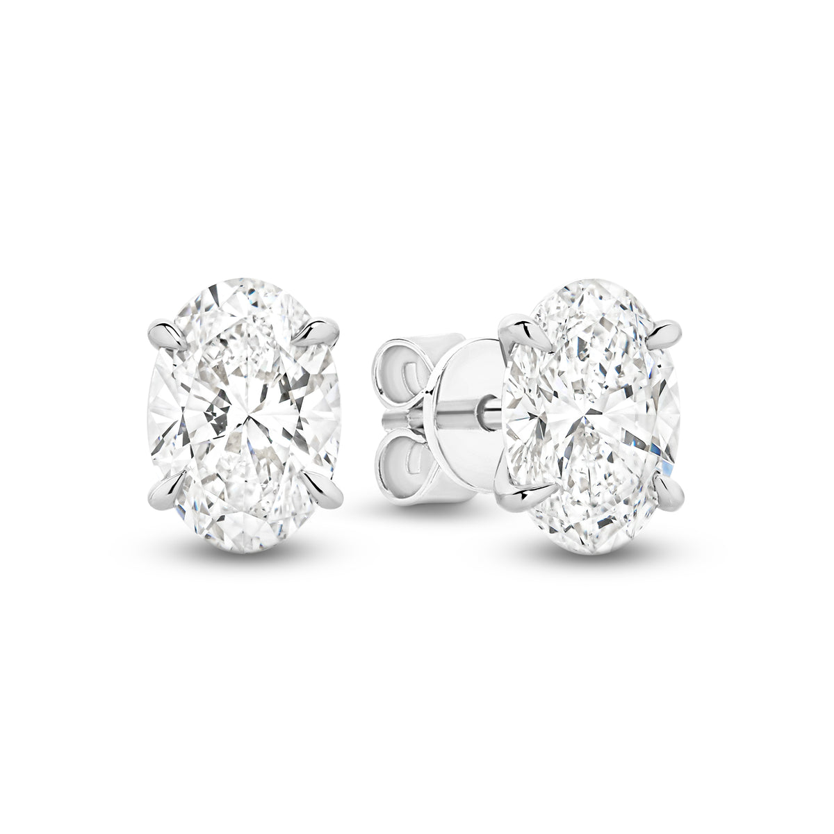 2.80ct Oval cut Lab-Grown Diamond Studs