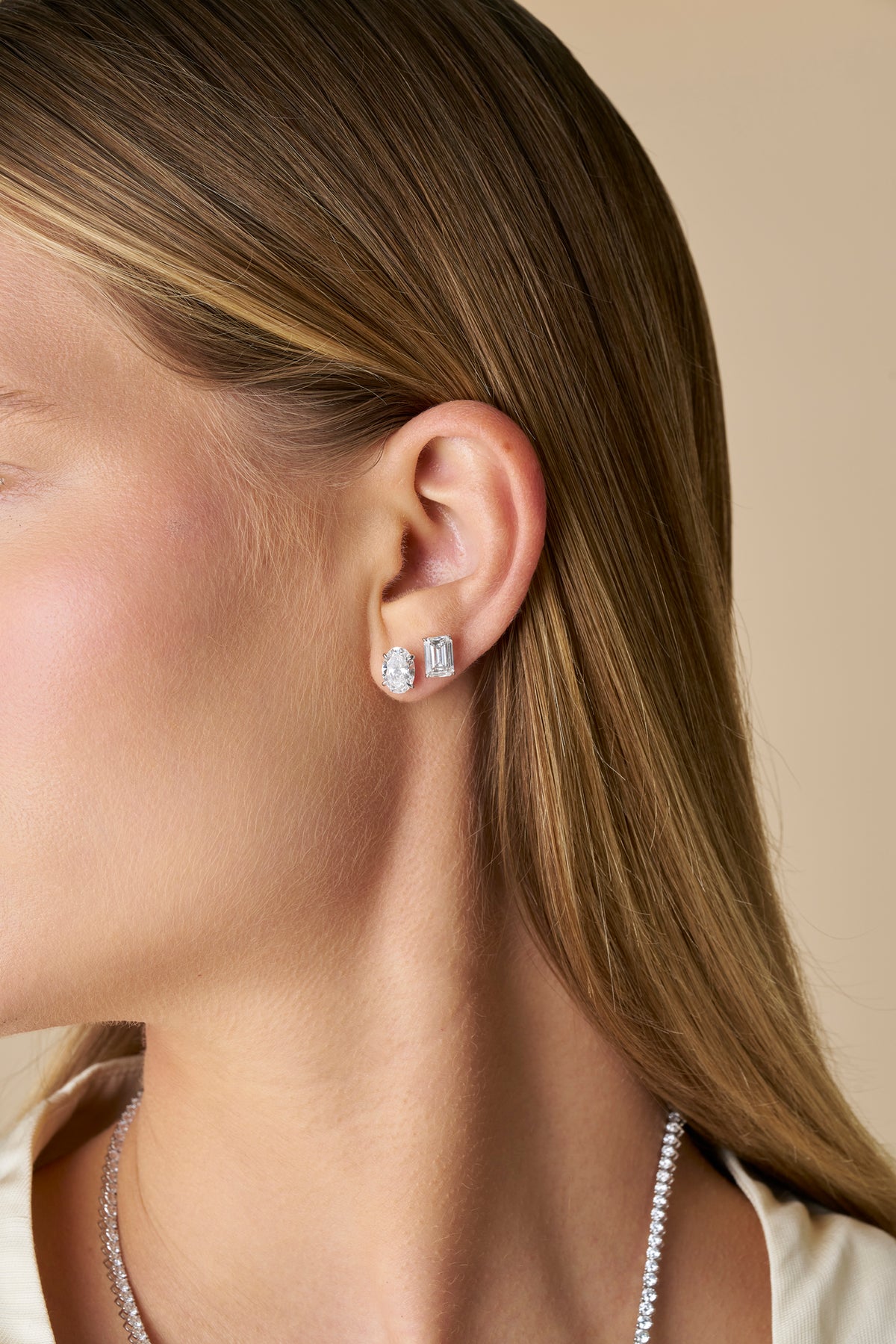 2.80ct Oval cut Lab-Grown Diamond Studs