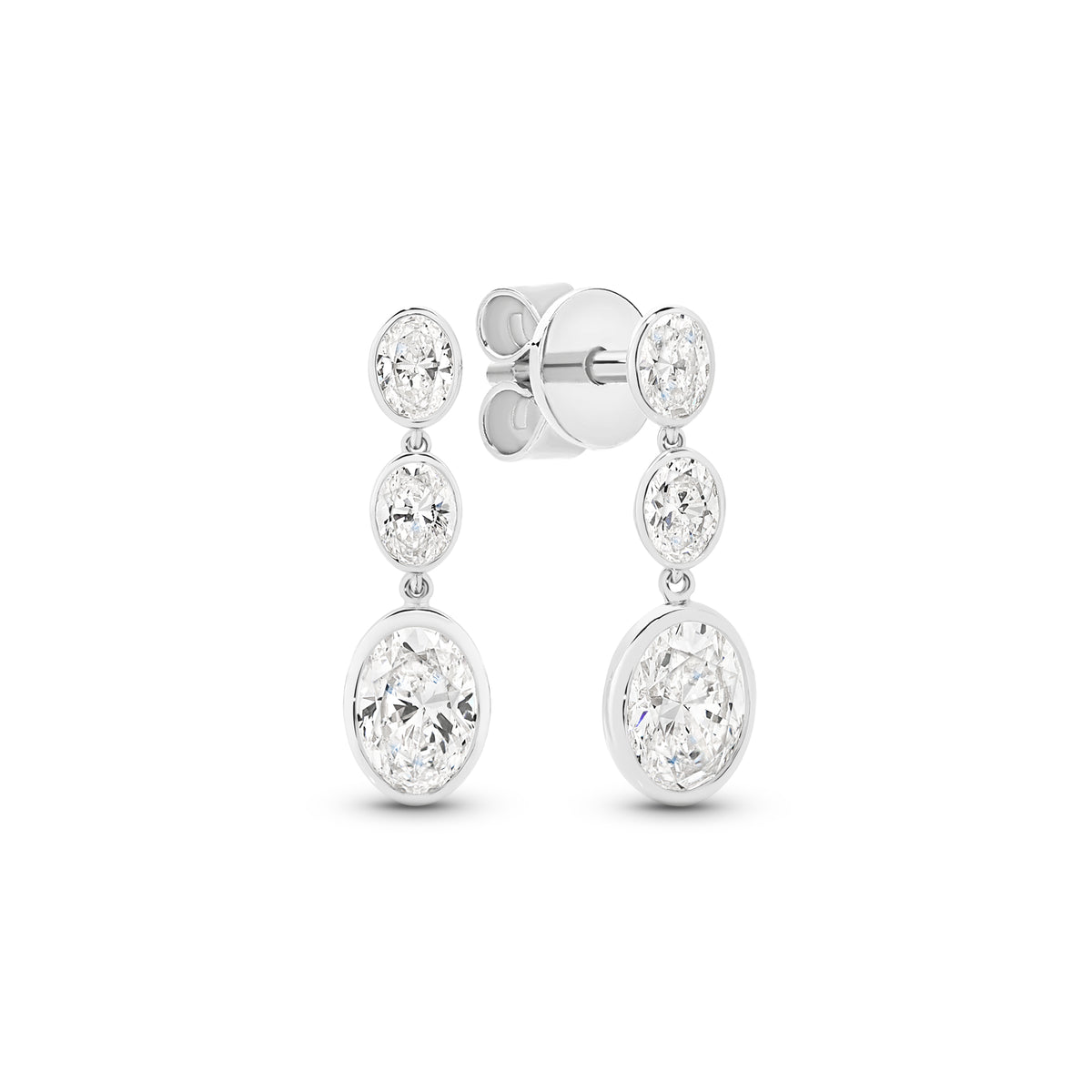 Oval Lab Grown Diamond Dop Earrings