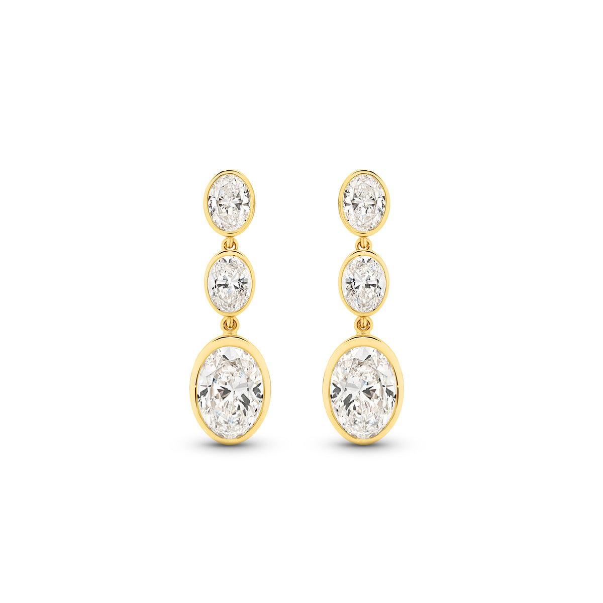 Oval Lab-Grown Diamond Drop Earrings