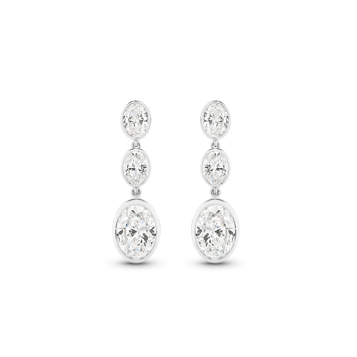 Oval Lab Grown Diamond Dop Earrings
