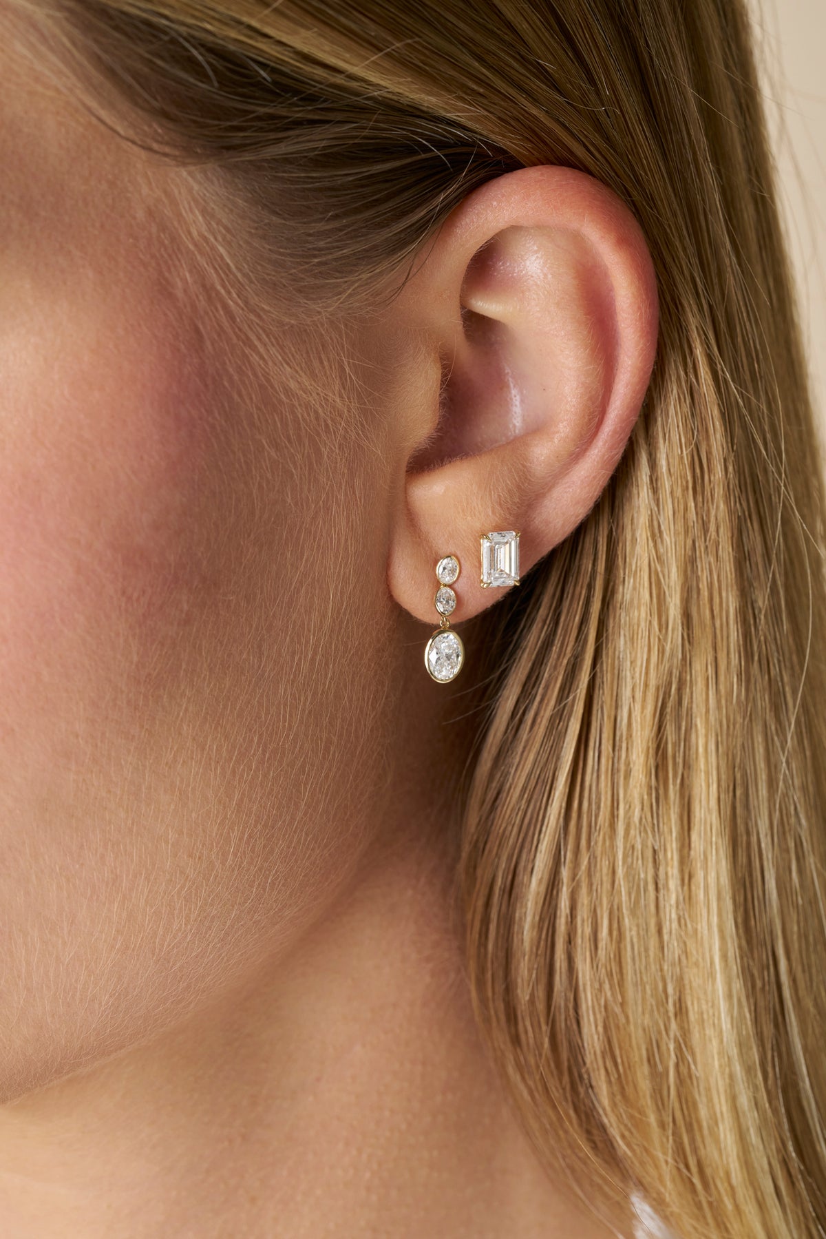 Oval Lab-Grown Diamond Drop Earrings