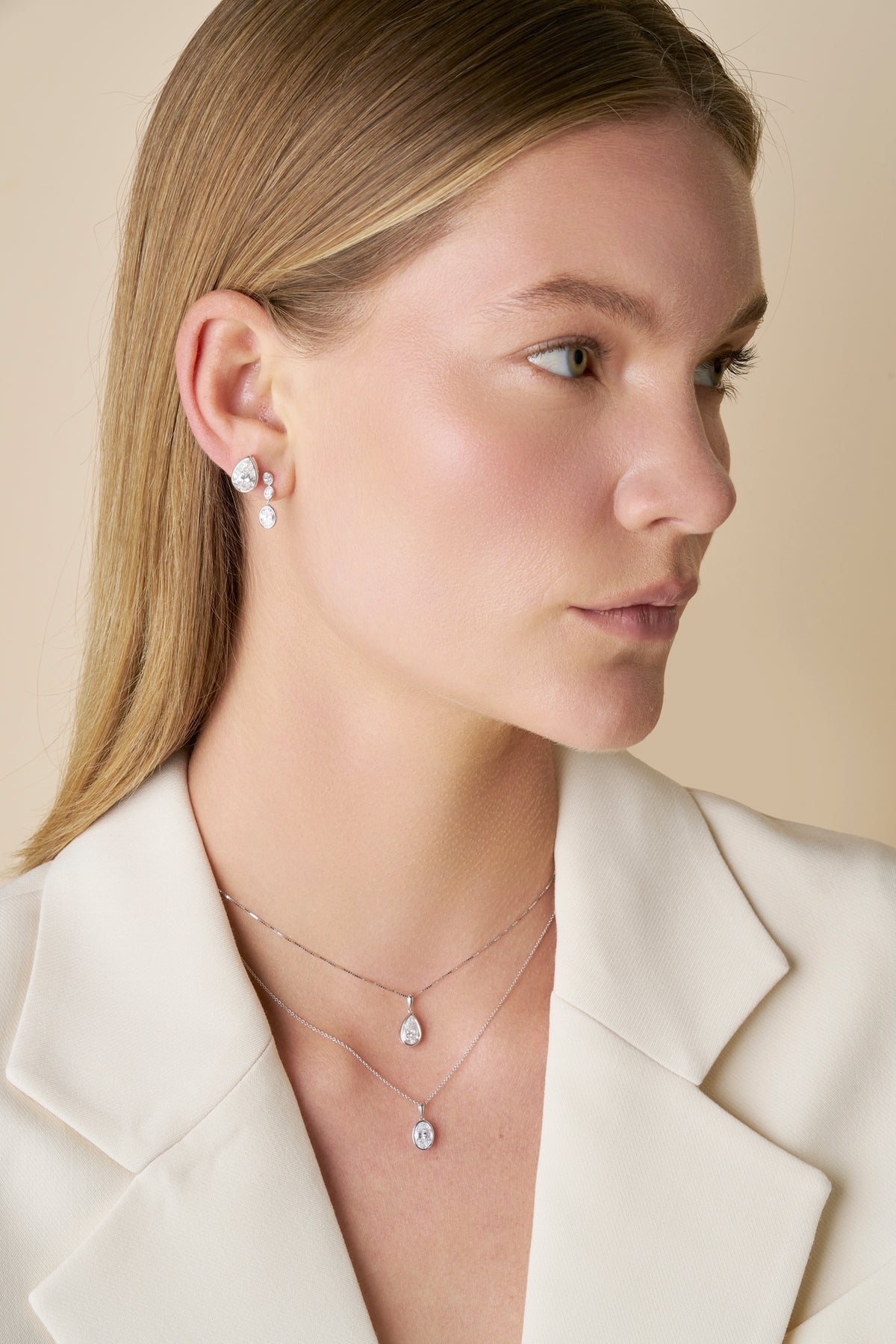 Oval Lab Grown Diamond Dop Earrings