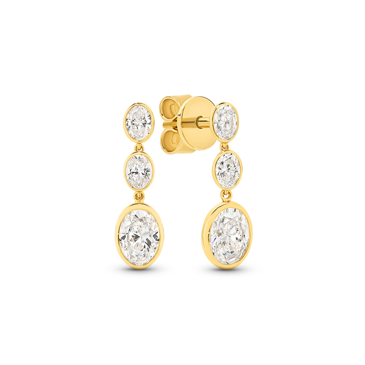 Oval Lab-Grown Diamond Drop Earrings