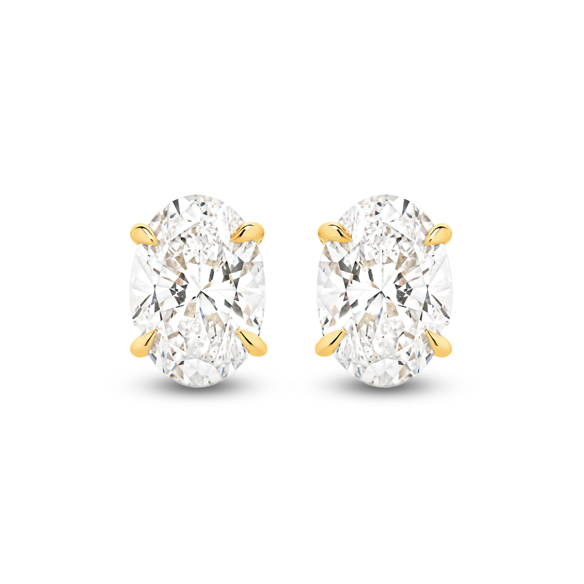 2.00ct Oval Cut Lab-Grown Diamond Talon Studs
